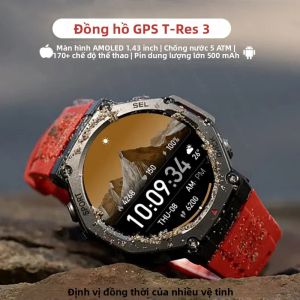 Đồng Hồ Thông Minh T-Rex 3 GPS 48mm Màn Hình AMOLED 6 Hệ Thống Vệ Tinh GPS Băng Tần Kép 170 Chế Độ Thể Thao Chống Nước Dành Cho Nam