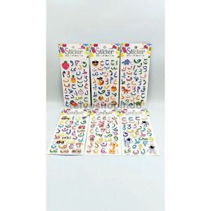 TAIYO Stiker Timbul Foam EVA Kecil Besar Sanrio Hijaiyah Huruf Angka 3D Sticker Karakter Tempel Anak