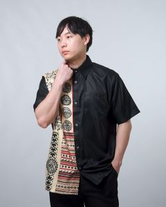 Kemeja Casual Pria Santai Motif Vintage Hawaai Batik Tenun Pinting SK - 2