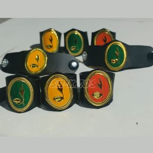 ring kolong tali kacu hasduk pin dasi pramuka bahan kulit rotan mini warna merah kuning hijau pramuka siaga penggalang penegak / ring hasduk mini bahan kulit pramuka siaga penggalang penegak warna kuning merah hijau mini