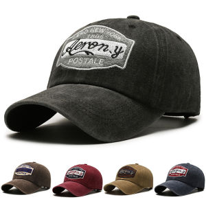 Vintage Baseball Cap Casual Fashion Letter Washed Denim Trucker Cap Adjustable Baseball Cap Spring Summer Sun Hat