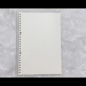 A5/b5 Loose-leaf refillable Transparent Black White Notebook Detachable Notepad Grid line simple design