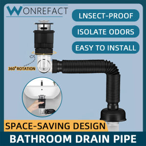 Bathroom Sink Drain Pipe Stretchable Deodorant And Insect-Proof Filter tube Quick Installation Universal Size Hose