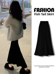 Fashion Elegance Spring Womens French Design Warm A-line Pencil Fish Tail Skirt
