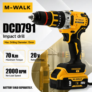 M-WALK DCD791 Brushless Electric Drill 13mm Cordless Screwdriver Rechargeable Impact Driver Tools For Dewalt 18/20V Battery Pins