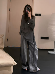 Korean Style Fashion Set Womens Autumn New Arrival Two-Piece Suite Unique Minimalist Whole Set Cold Tone Special Package