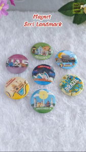 Magnet Tempelan Kulkas Seri Landmark Souvenir Berbagai Negara Oleh Oleh Suvenir Hadiah Gift