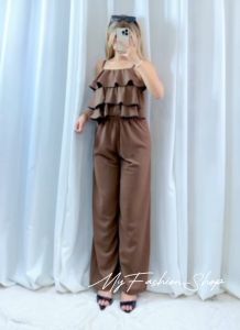 MyFashionShop | MANDY Plain Sleeveless Top and Pants Set Terno Coords Coordinates for Women