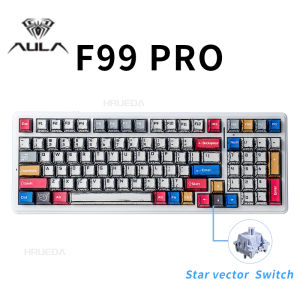AULA | New AULA F75/F99 Pro Gaming Mechanical Keyboard PBT Comic Keycaps RGB Backlight Hot Plug Customized keyboard Keyboard for Office