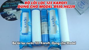 Bộ 3 lõi lọc nước karofi số 123 dùng cho model N-e118 N-e119/A N-e119/U N-e239 N7RO E8RO E9RO B930