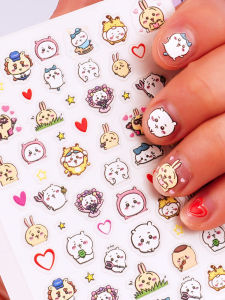 Chikawa Cute Nail Art Stickers 3D Relief Decorative Decals Small Patterns High Aesthetic Value for Children Candy Moe Brand
