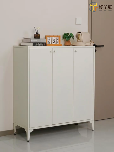 Shoe Cabinet Steel Household Door Exterior Corridor Entrance Iron Integrated Storage Cabinet
