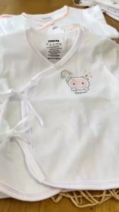 1 Áo sơ sinh Tay Ngắn Cột Dây cao cấp CUNCON - Chất vải cotton 100% rất mềm dịu dành riêng cho bé sơ sinh