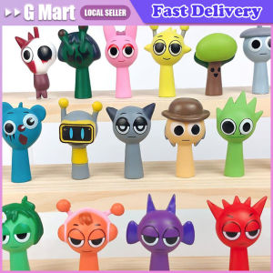 24pcs/Set Mini Sprunki Action Figure Toy Cartoon Movie Sprunki Wenda Model Doll Figurines Kids Gift