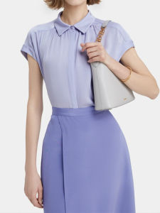 Elegant French Style Silk Shirt Spring Summer New Arrival Containing  Silk Fashionable Top Womens Clothing