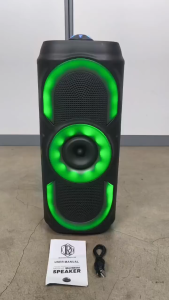RD-4161A Small Portable Wireless Party Speaker Dynamic RGB Lighting Rechargeable Indoor Outdoor Music Speaker