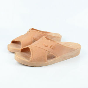 Taiwan Naireli Rubber Retro Casual Home Waterproof Non-Slip Bathroom Indoor And Outdoor Men Slippers Simple Style Flat Heel