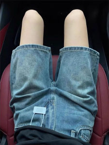 QIANCHANGNAAI | High Waist Pear Shape Slimming Wide Leg Jean Shorts