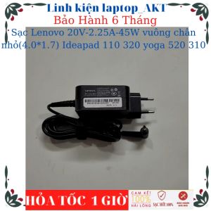 Sạc Laptop Lenovo 20V-2.25A-45W vuông chân nhỏ(4.0*1.7) Ideapad 110 110-15ISK 100 100-14IBY 320 320-14IKB yoga 520 310