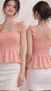 Barc Crepe Butterfly Smocking Top