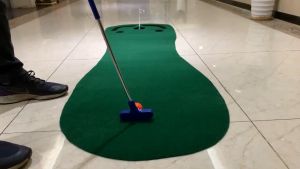 CRESTGOLF Putting Green Mats Set for Golf Putting Use Included 1 Putter & 3 Balls Training Aid Put Cup & Flags Indoor Outdoor Training Mat