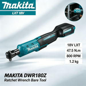 Makita | Makita DWR180 18V 600W 10000r/min Brushless Right Angle Ratchet Wrench with Variable Speed & LED Light