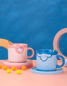 Cangkir Set Keramik Cinnamoroll Sanrio / Gelas Cinnamoroll / Mug Import Cinnamoroll