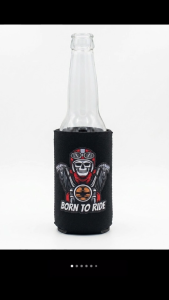 Koozies with "Born to Ride" print design. Neoprene Beer cooler for standard beer bottles.High quality beer bottle coolers
