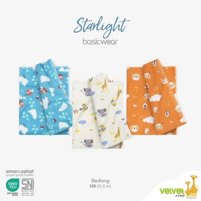 new !!! [[ 3pcs ]]] bedong bayi velvet junior 100 x90