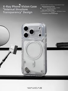 WAKCAS | Transparent Magnetic Screw Design Personalized & Trendy Protective Case for iPhone 18