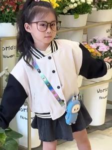 Labubu Cartoon Shoulder Bag Cute Kids Crossbody Bag Silicone Material Travel Portable Coin Purse