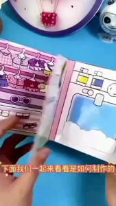 ชุดหนังสือการ์ตูนอนิเมะ Kawaii Sanrio handmade หนังสือภาพทำมือ DIY ไม่ต้องตัด ของเล่นเสริมจินตนาการ กึ่งสำเร็จรูป คลายเครียด ฝึกสมาธิ