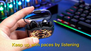 Awei T52 Pro ANC Bluethooth Earphone with Colorful Breathing Lamp Noice Cancellation ENC Earphones Bluetooth HIFI Stereo Wireless Earbuds with Mic IPX6 Waterproof Gaming Earbuds with 300mAh Charge Box ﻿