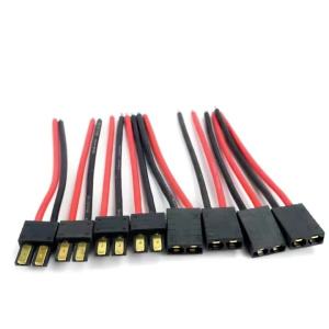 4Pcs TRX Plug Male/Female Connector Adapter Silicone Flexible Cable 10CM 14AWG for Rc Li-Po Battery Drone