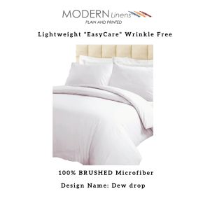 4in1 Modern Linen 100% Microfiber EasyCare Sheet Set - Wrinkle-Free Fitted Flat and Pillowcases MOL PLAIN modern linen bedsheet set