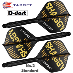 TARGET K FLEX DARTS FLIGHT-【No.2】STANDARD SHAGGY (SCOTT WILLIAMS) K-Flex Integrated Dart Flights