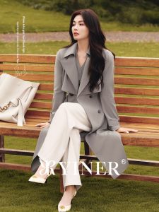 Wool Blend Trench Coat