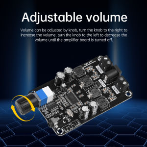 XH-A415 DC12-24V high-power adjustable audio amplifier board TPA3118D2 supports Bluetooth 5.0 high-definition 50W+50W