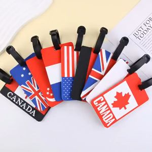 🔥 Flag Travel Luggage Tag 新款PVC 国旗行李箱吊牌 托运牌卡套