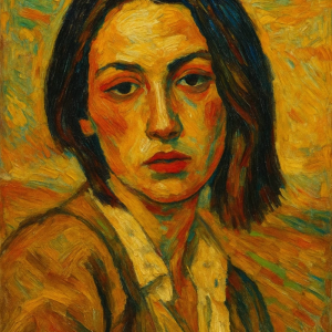 Tranh Nghệ thuật "Người Phụ Nữ Má Hồng" VIETSMART ART - Sơn dầu 60 x 90cm