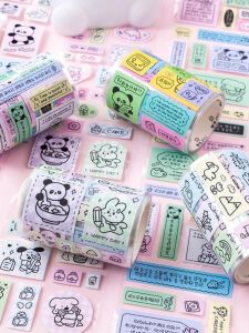 Mini Cartoon Pattern Ins Style Tape Cute Original Scrapbooking Stickers One Cup of Fantastic Ideas Creative Paper Products