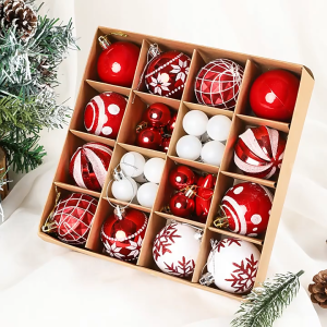 Kitchara💗 Christmas Tree Decoration Balls Set Xmas Baubles Ornaments Hiasan Christmas Decorations 2025 Christmas Ball Ornaments
