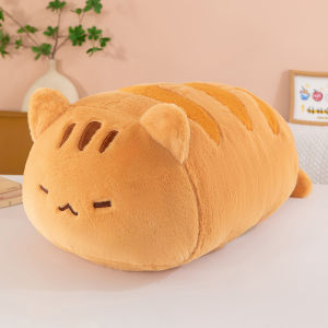 QIAOSHANG | Long Strip Orange Cat Plush Pillow