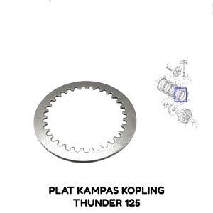 Plat Kampas Kopling Thunder 125 (Harga Per 1 PC) - Plate Pelat Plat Gesek Kampas Kanvas Kopling Kopleng Kupling Kupleng Clutch Suzuki Thunder New 125
