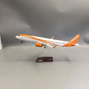 47cm Collectible Plane 321 EasyJet Airlines Airbus A321 Plane Model Resin Aircraft Plane With Landing Gear Toy Airplane