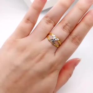 Cincin X 2 Tone Emas 916 Yon Hing