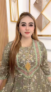 Gamis Wanita Hindi Safia Bahan Katun Rayon Ld 110 PB 138