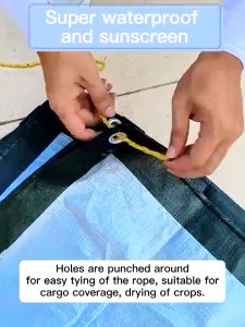 Trapal Waterproof Makapal Canopy Heavy Duty Outdoor Portable Tarpaulin PE With Holes Thick Durable