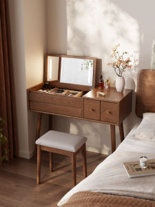 DONGMU | Flip Top Concealed Mirror Modern Bedroom Dressing Table