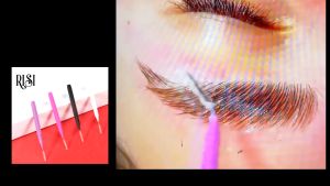 Mini Eyebrow Brush Brow Perm Brush Disposable Brow Lifting Brushes Bendable Micro Eyelash Brush Applicators Makeup Tools